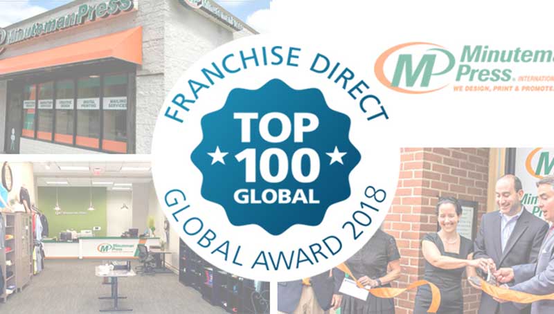 Minuteman Press International Climbs Franchise Direct 2018 Top 100 Global Franchises List