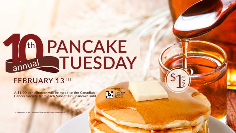 Sunset Grill Continues to Fuel the Fight Against Cancer with 10th Annual Pancake Tuesday Event