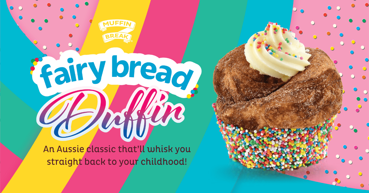 Relive your favourite childhood memory with Muffin Break’s NEW Fairy Bread Duffin!