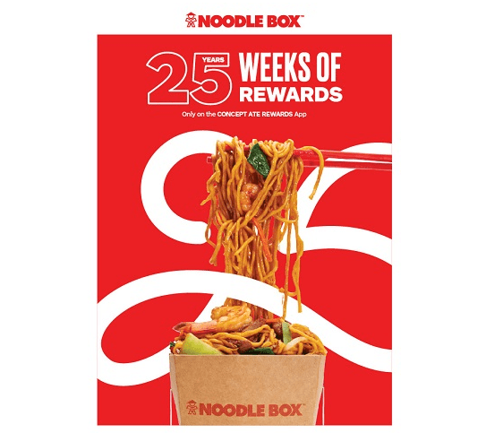 25 Years of Noodle Box, 25 Weeks of Rewards