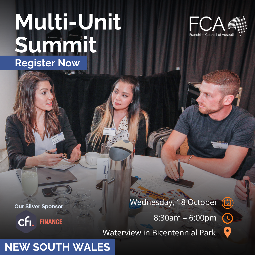 Upcoming event - Franchise Multi-Unit Summit - Sydney