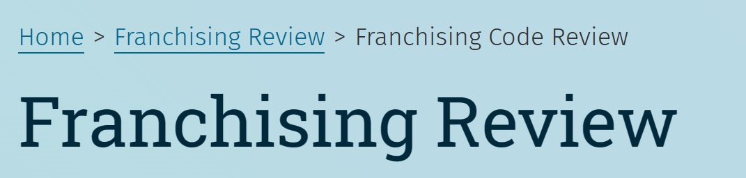 Franchising Code Review