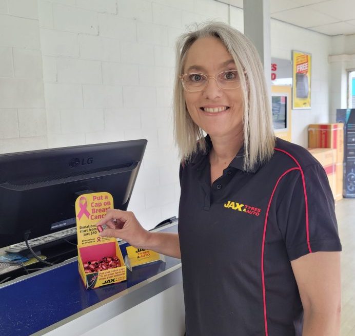 PINK IS THE NEW BLACK - JAX TYRES & AUTO RETURNS WITH PUT A CAP ON BREAST CANCER CAMPAIGN