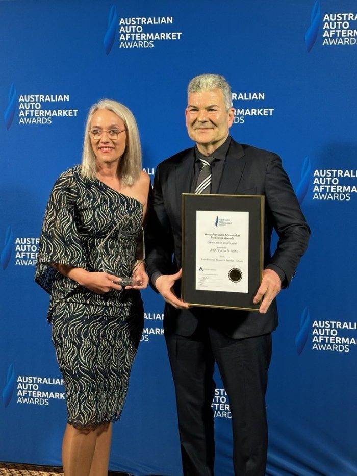 JAX Tyres & Auto Wins Excellence in Repair & Service – Chain at Australian Auto Aftermarket Awards
