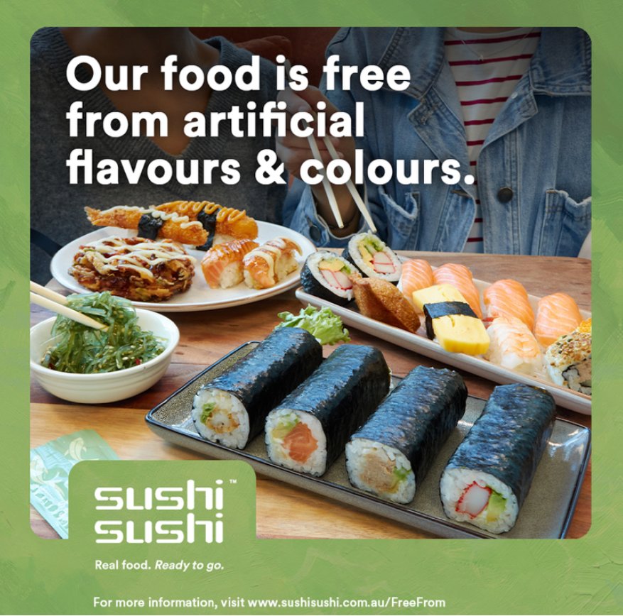 Sushi Sushi removes artificial colours and flavourings across its entire Australian food range